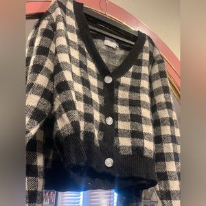 Checkered cardigan